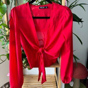 Nasty Gal Tie Crop Top